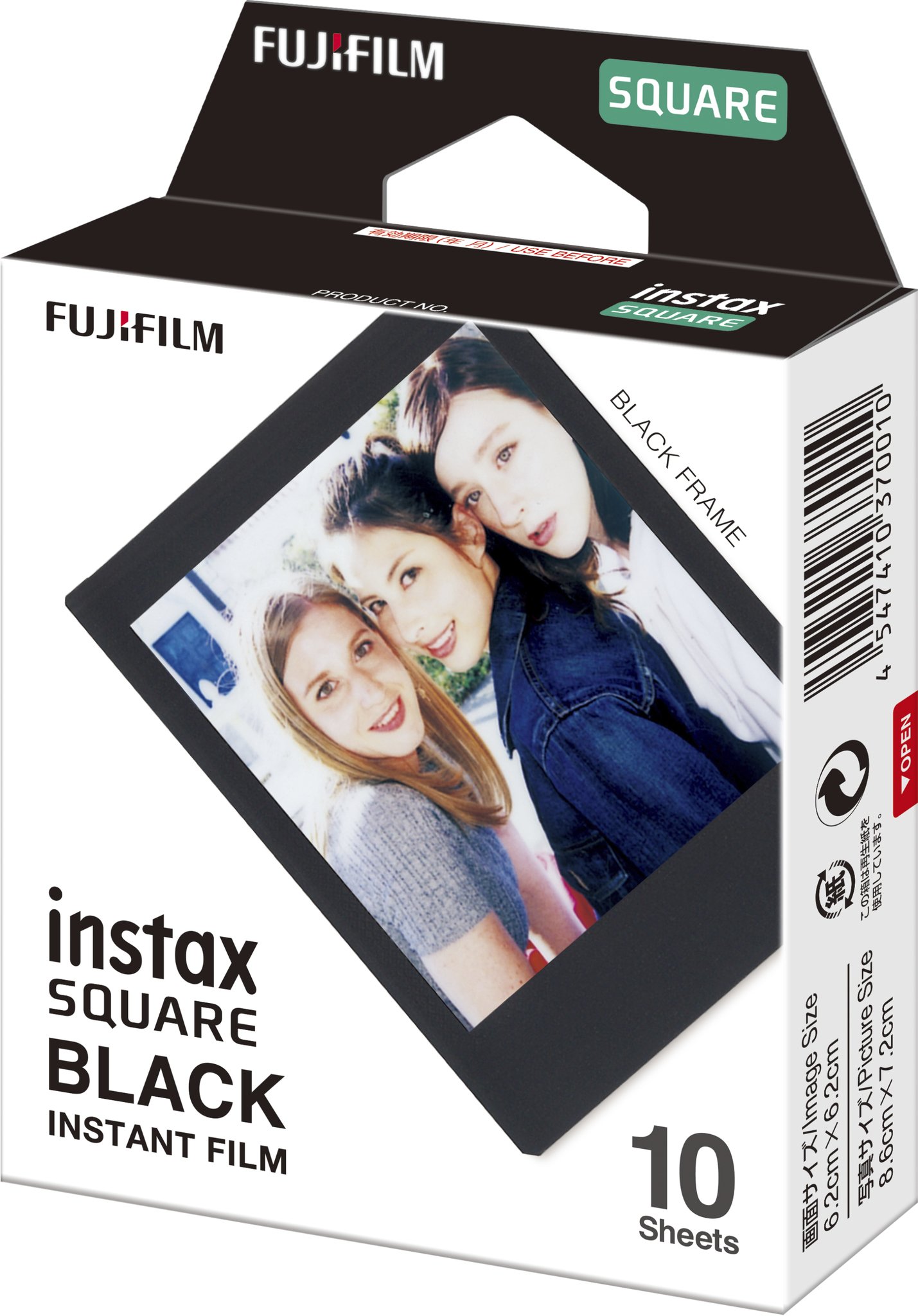 Fujifilm Instax Square Film Black - 10 Sheets
