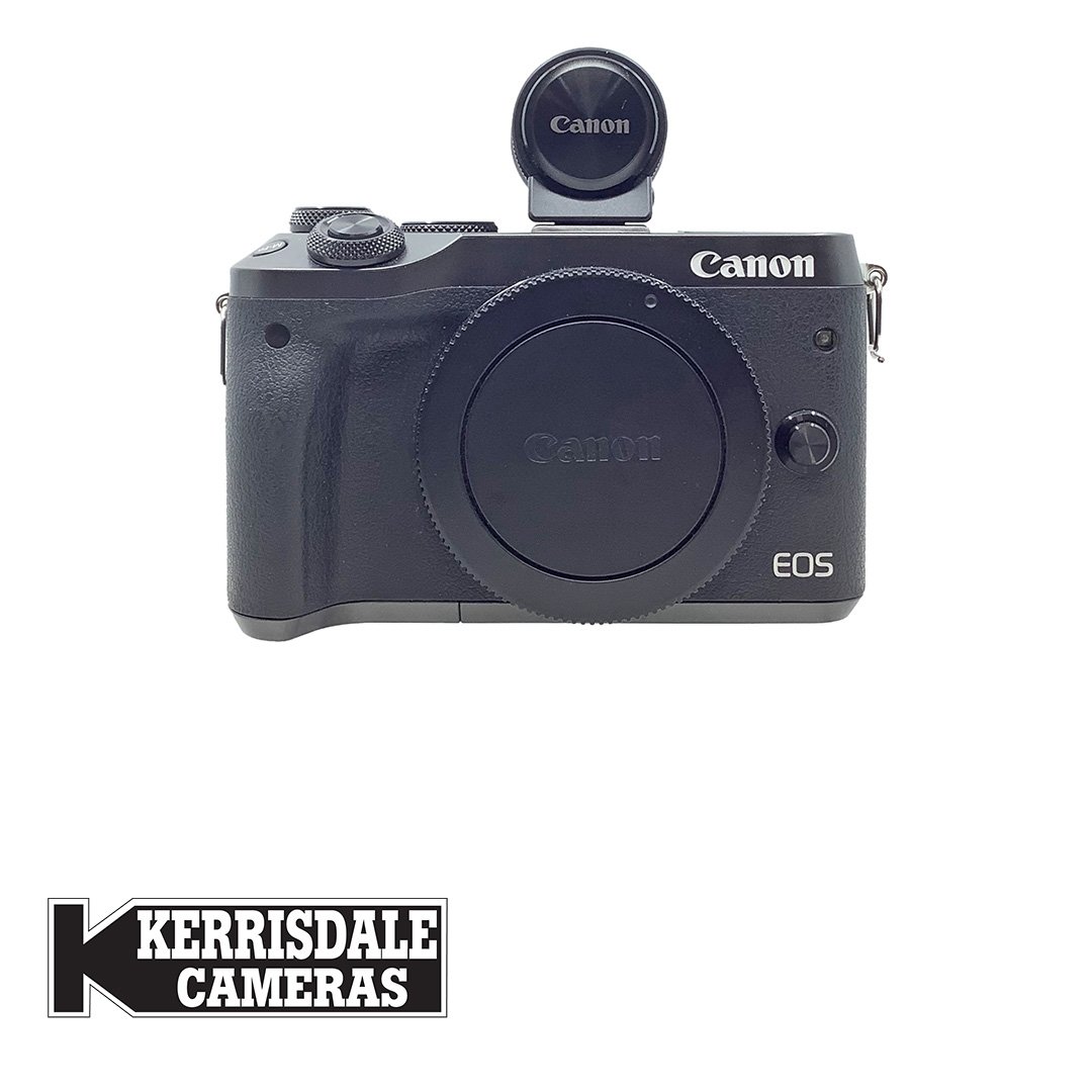 Canon-Used M6 Body (Black) With EVFDC2 Finder - 24MP - Good Condition - Canon EFM Mount - Used # 587.22113701X