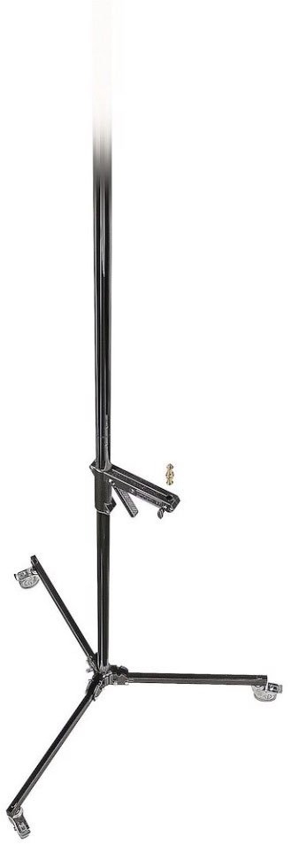 Manfrotto Black Column Light Stand with Locking Wheels, Removable