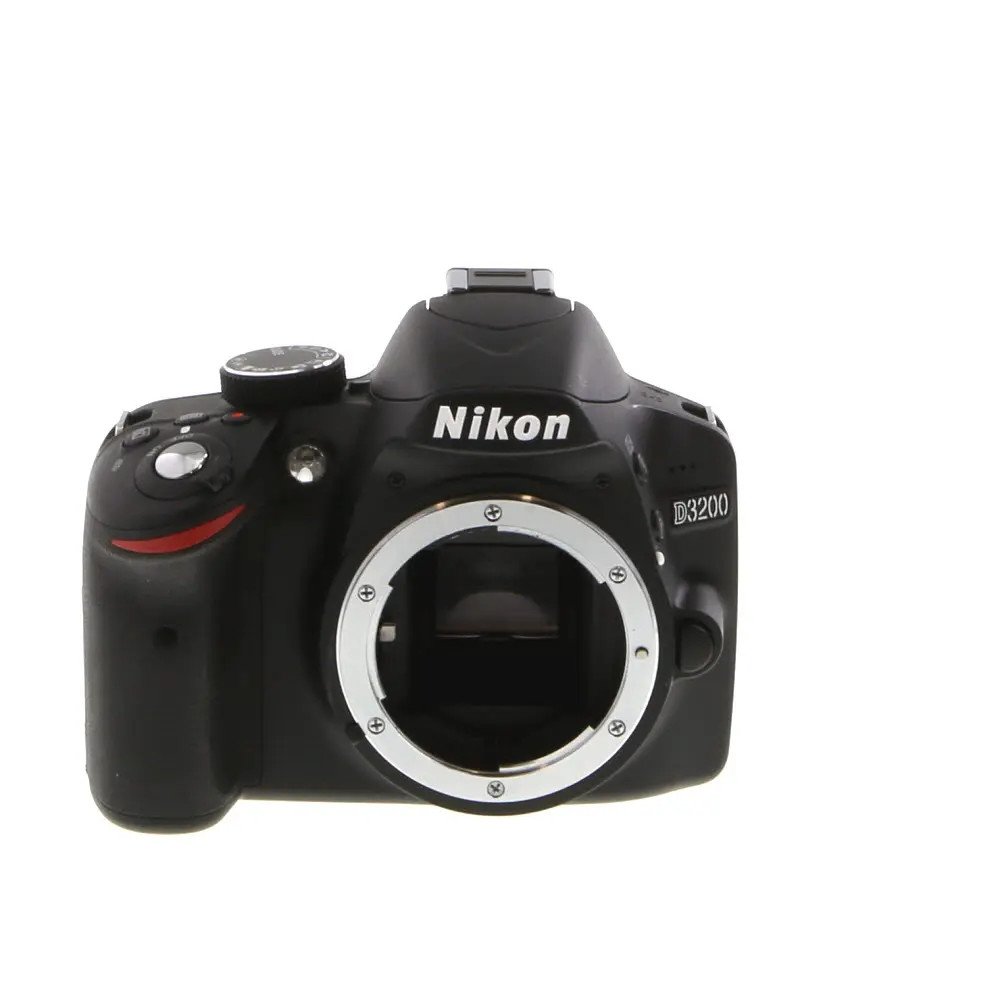 Nikon D3200 DSLR Camera Body, Black {24.2MP} used
