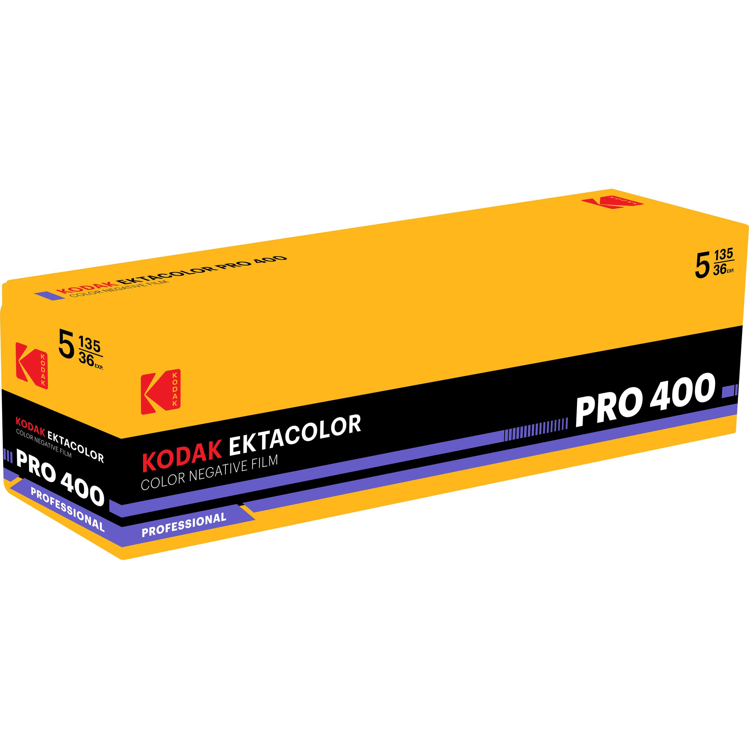 Kodak EKTACOLOR PRO 400 Color Negative Film 35mm - 36 exposures - 5-Pack
