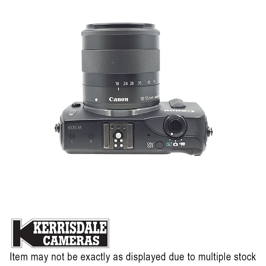 Canon-Used EOS M With 18-55mm (Black) – 18MP HD - Good Condition - Canon EF-M Mount – Used # 587.22118400X