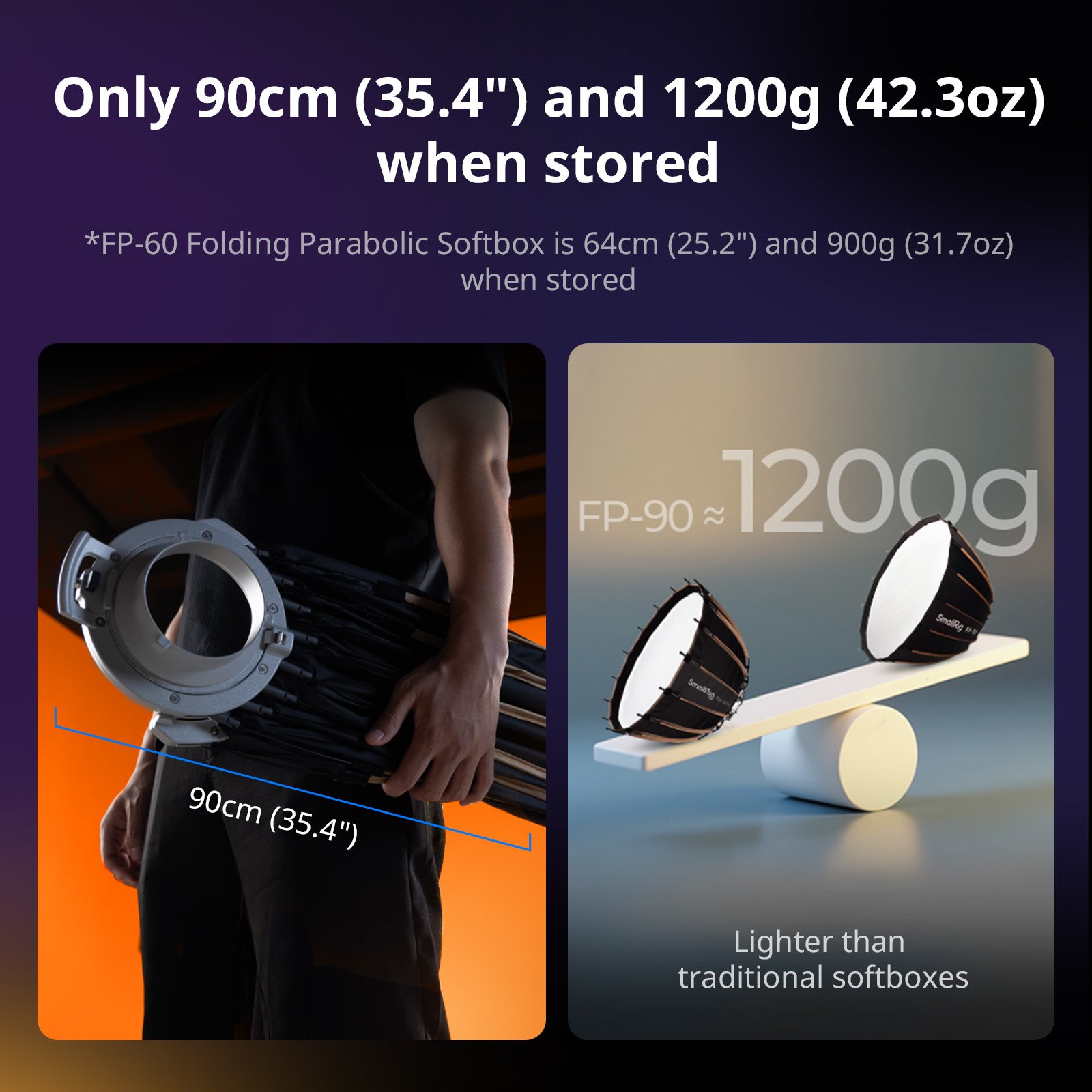 Smallrig FP-90 Quick-Setup Folding Parabolic Softbox #5395