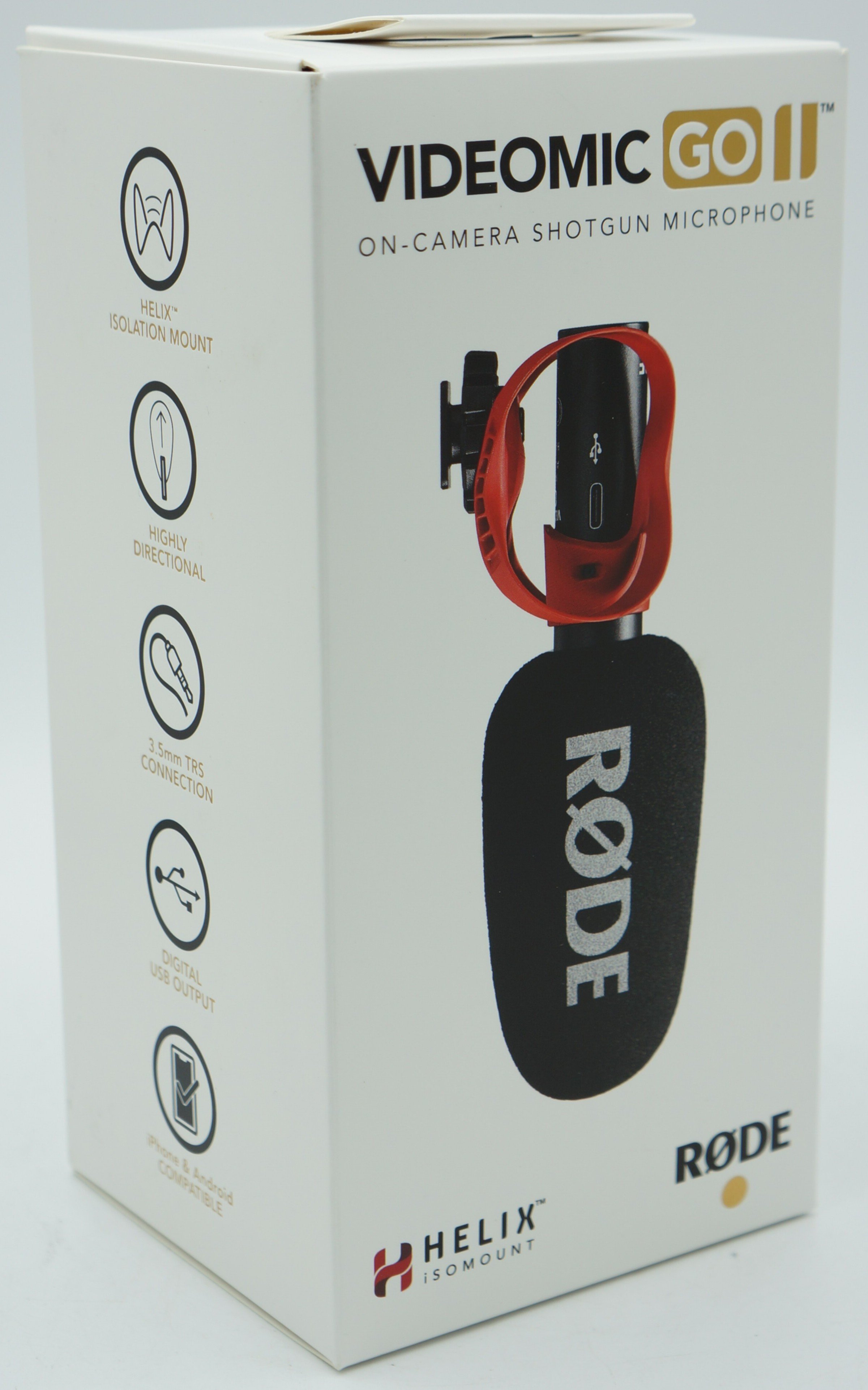 Rode VideoMic GO II Lightweight Directional Microphone with Helix