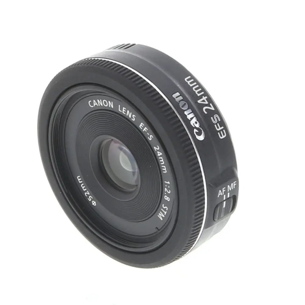 Canon EF-S 24mm f/2.8 STM Autofocus APS-C Lens, Black {52} used