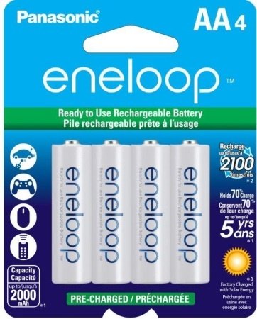 Panasonic-Lumix Eneloop Rechargeable AA Batteries 2100mAh #BK3MCCA4BF