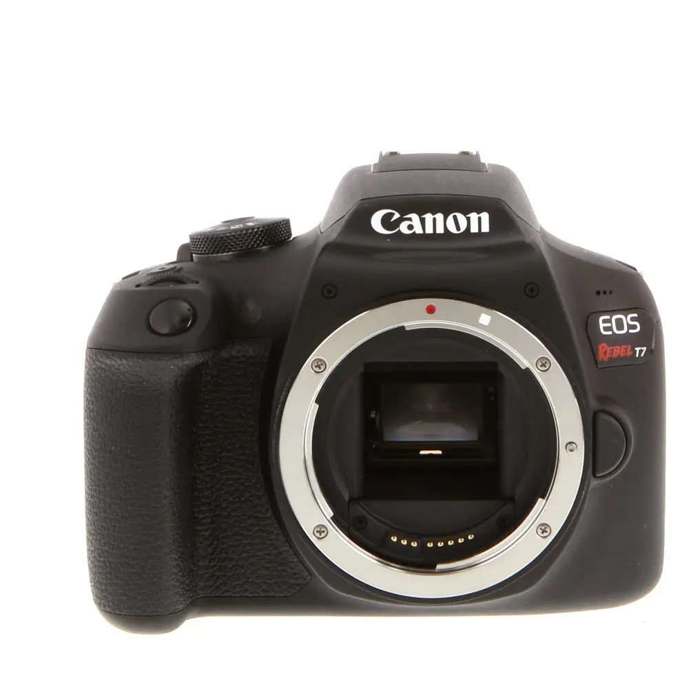 Canon EOS Rebel T7 DSLR Camera Body {24MP} with 5-Pin Hot Shoe used