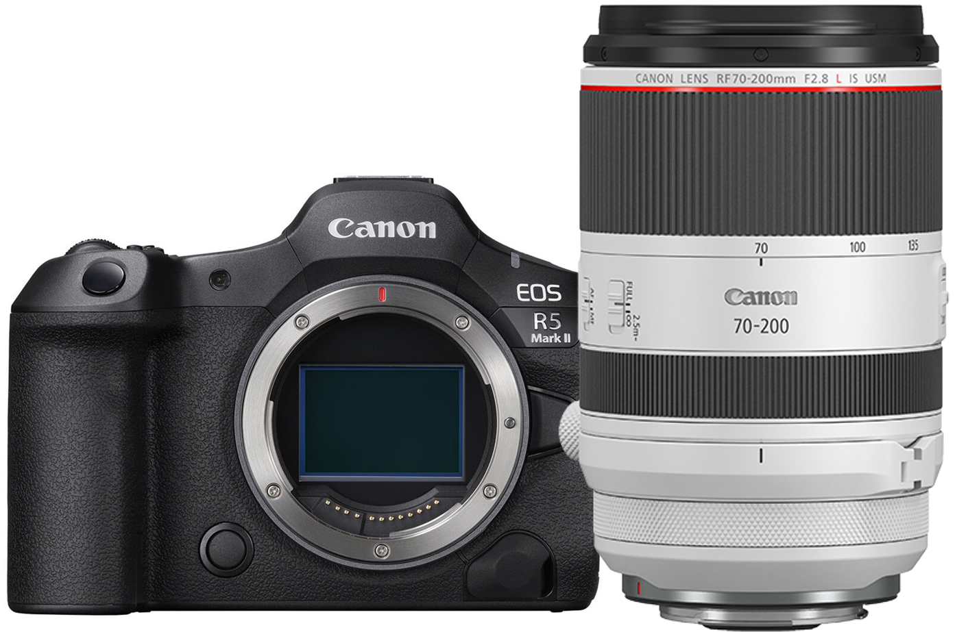 Canon EOS R5 Mark II Mirrorless Camera with RF 70-200mm F2.8 L IS