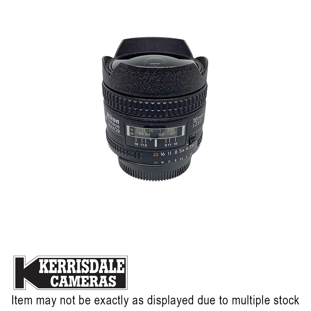 Nikon-Used 16mm F2.8 Fisheye AFD – Fair Condition - Light Fungus And Scuff - Nikon FX Mount – Used # 587.22025304X