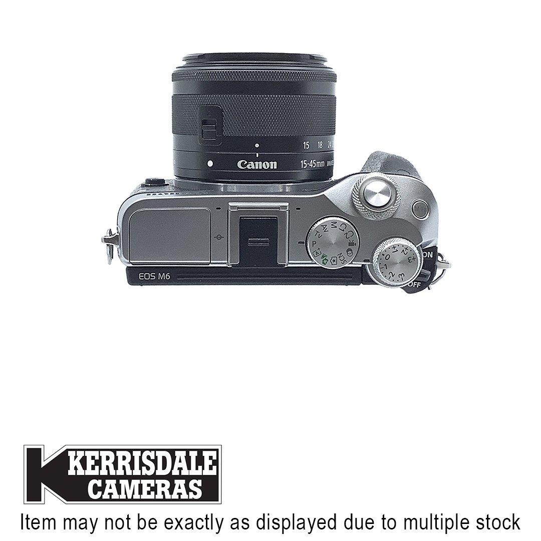 Canon-Used M6 (Silver) With 15-45mm – 24 MP WiFi - Good Condition - Canon EFM Mount – Used # 587.21928100