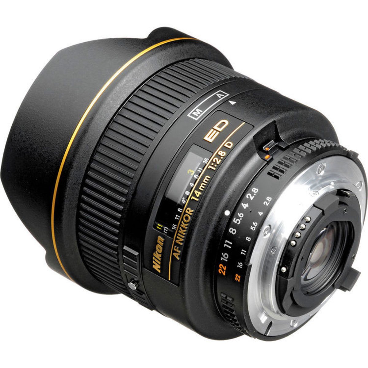 Nikon (Excellent) Auto Focus 14 2.8 ED AF Aspherical AF-D Lens used
